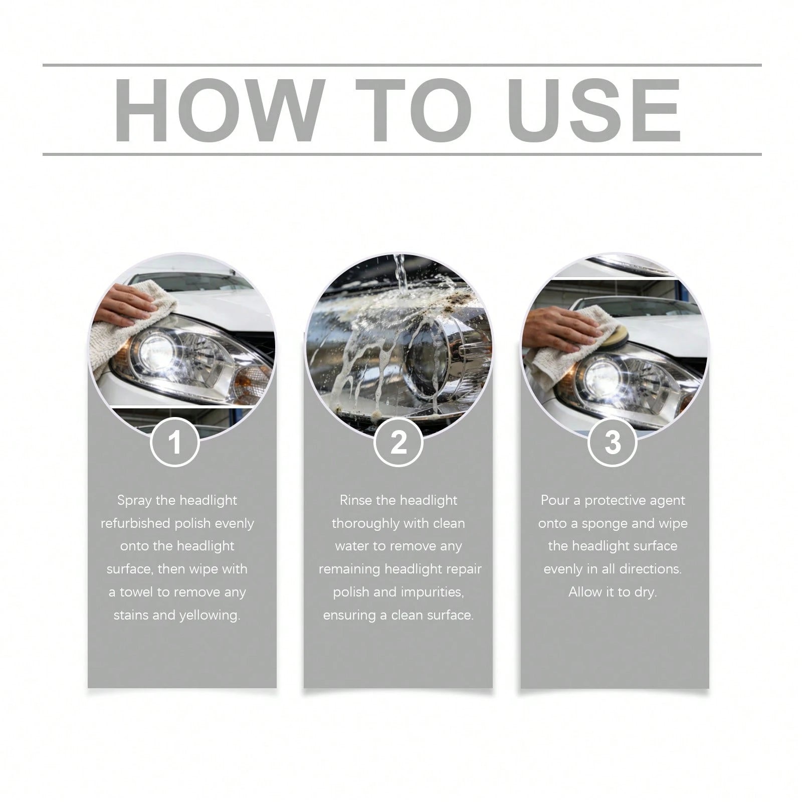 Hikmarion Headlight Restoration Kit: Daily Headlight Restoration, Cleaning, Stain Removal, And Brightening Treatment