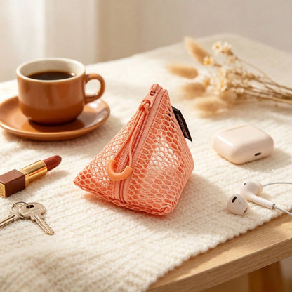 Honeycomb Grid Square Storage Bag, Portable Headphone Key Storage Bag, Lipstick Data Cable, Portable Small Wallet