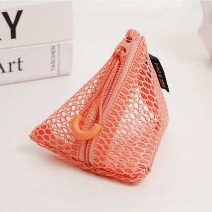 Honeycomb Grid Square Storage Bag, Portable Headphone Key Storage Bag, Lipstick Data Cable, Portable Small Wallet