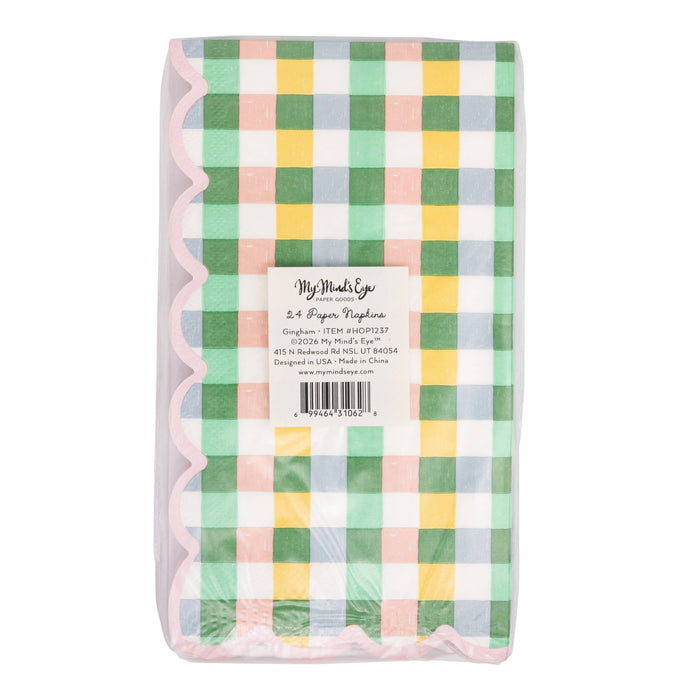 Hopscotch Gingham Dinner Napkin