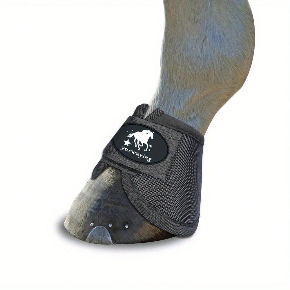 Horse Boots, Non-Rotating Horse Boots, Durable Protective Hoof Boots For Horses, One Pair (Black)