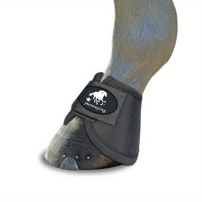 Horse Boots, Non-Rotating Horse Boots, Durable Protective Hoof Boots For Horses, One Pair (Black)