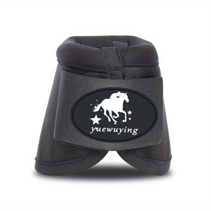 Horse Boots, Non-Rotating Horse Boots, Durable Protective Hoof Boots For Horses, One Pair (Black)