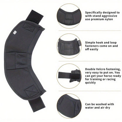 Horse Boots, Non-Rotating Horse Boots, Durable Protective Hoof Boots For Horses, One Pair (Black)