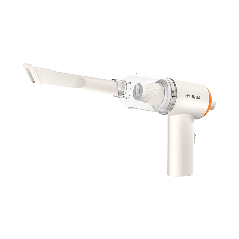 HYUNDAI HY-019 Cordless Handheld Vacuum Cleaner: Powerful Brushless Motor, Efficient Dust Removal, Lightweight And Portable, Suitable For Home And Car Use, Long Battery Life, White.