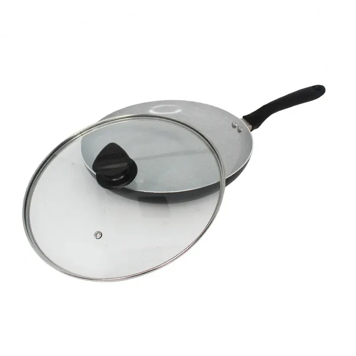 Imusa Fry Pan Ceramic Speckled w/ Glass Lid 2.0mm - 7"