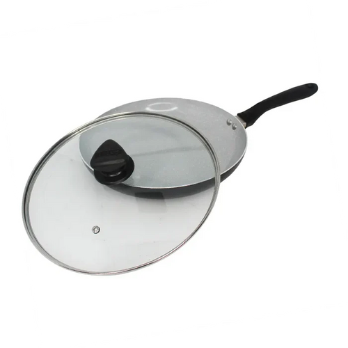 Imusa Fry Pan Ceramic Speckled w/ Glass Lid 2.0mm - 7"