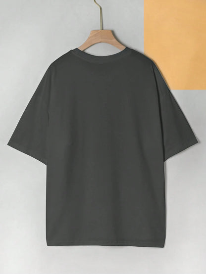 INAWLY Women's Round Neck Drop Shoulder T-Shirt, Minimalist & Fashionable, Suitable For Summer