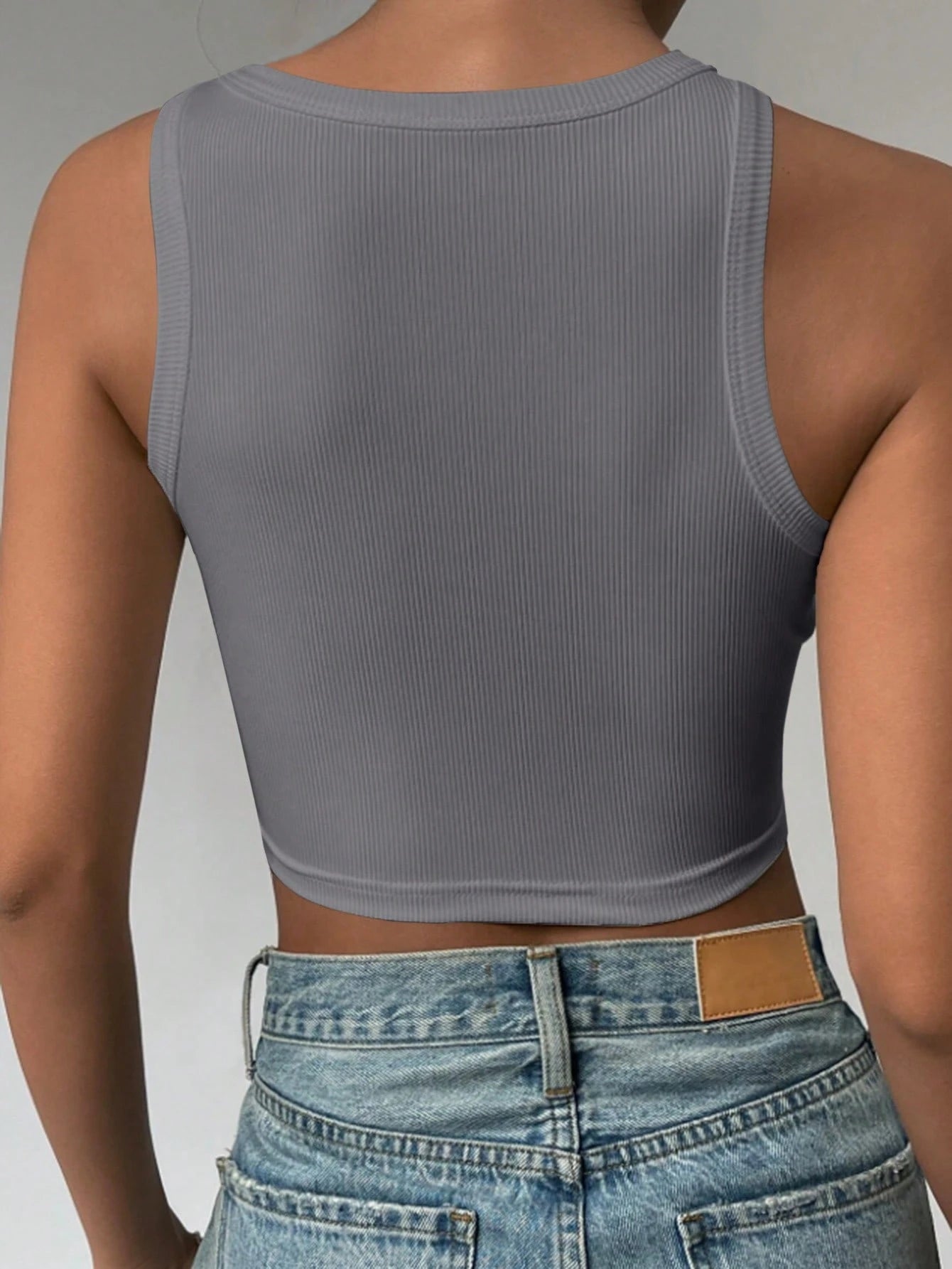 INAWLY Women's Solid Color Crew Neck Sleeveless Ribbed Fitted Tank Top, Summer Everyday Royal Blue Casual