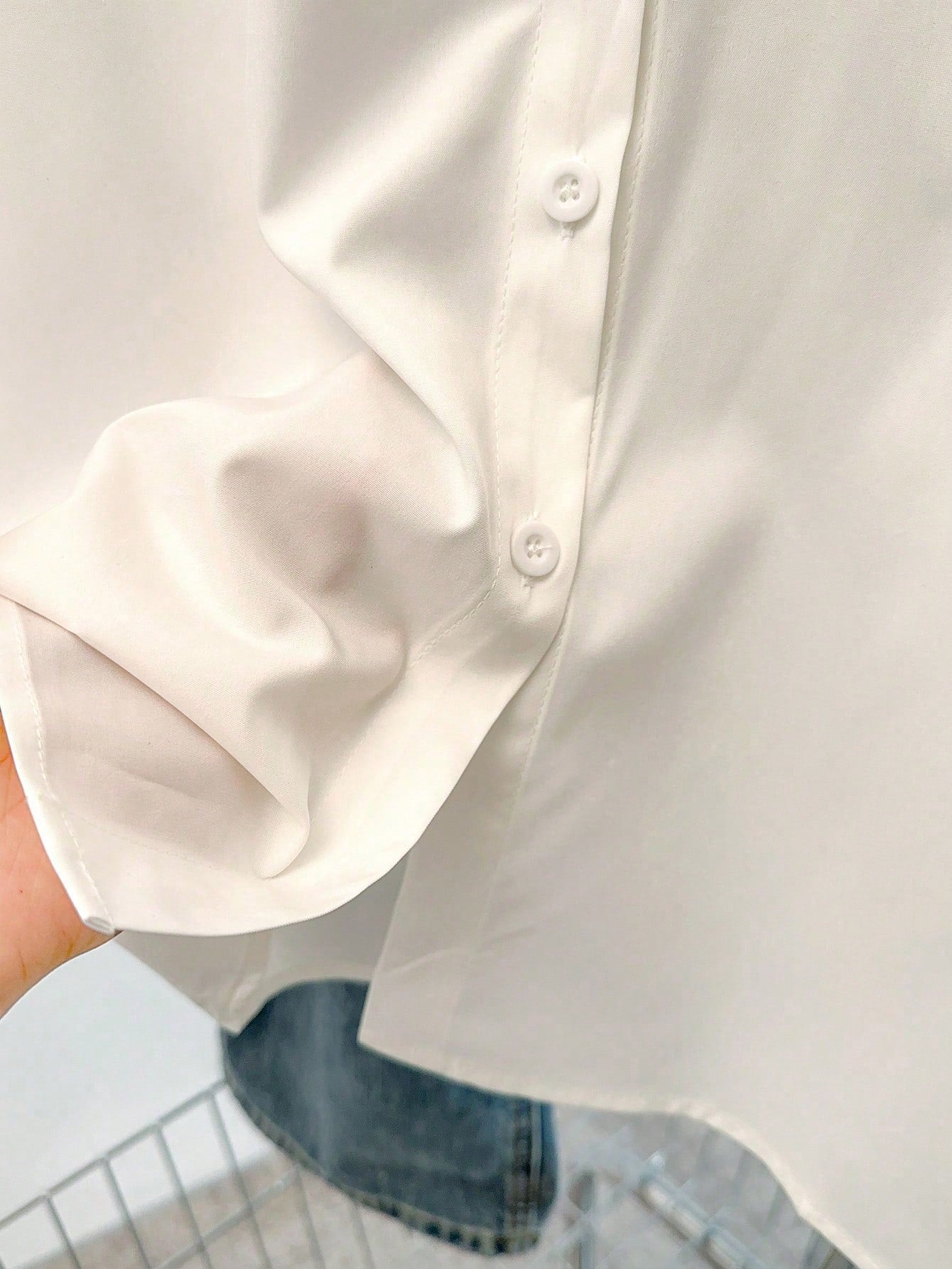INAWLY Women Solid Color Simple Style Button-Up Daily Shirt Fall Cloth For Women