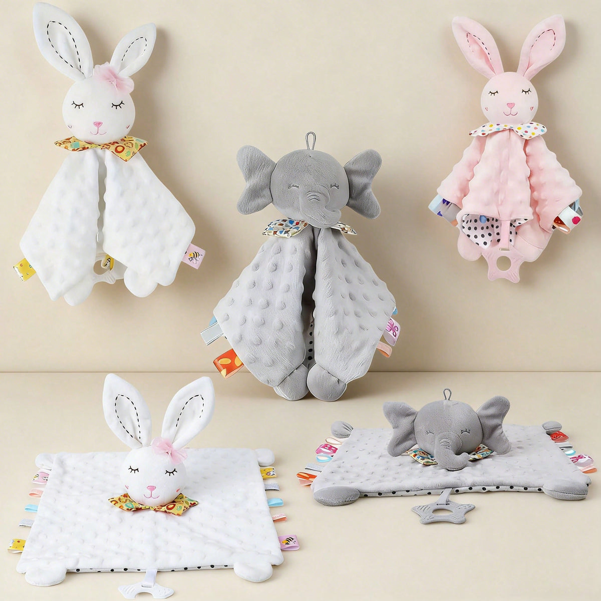 Infant Comforter Toy, Animal Shaped Car Hanging Crib Hanging Toy With Rattle And Crinkle Paper, Perfect Gift For Babies