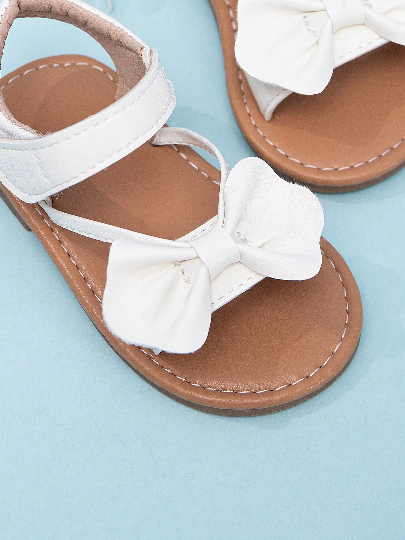 Infant & Toddler Girls Cute Bow Decor White Sandals