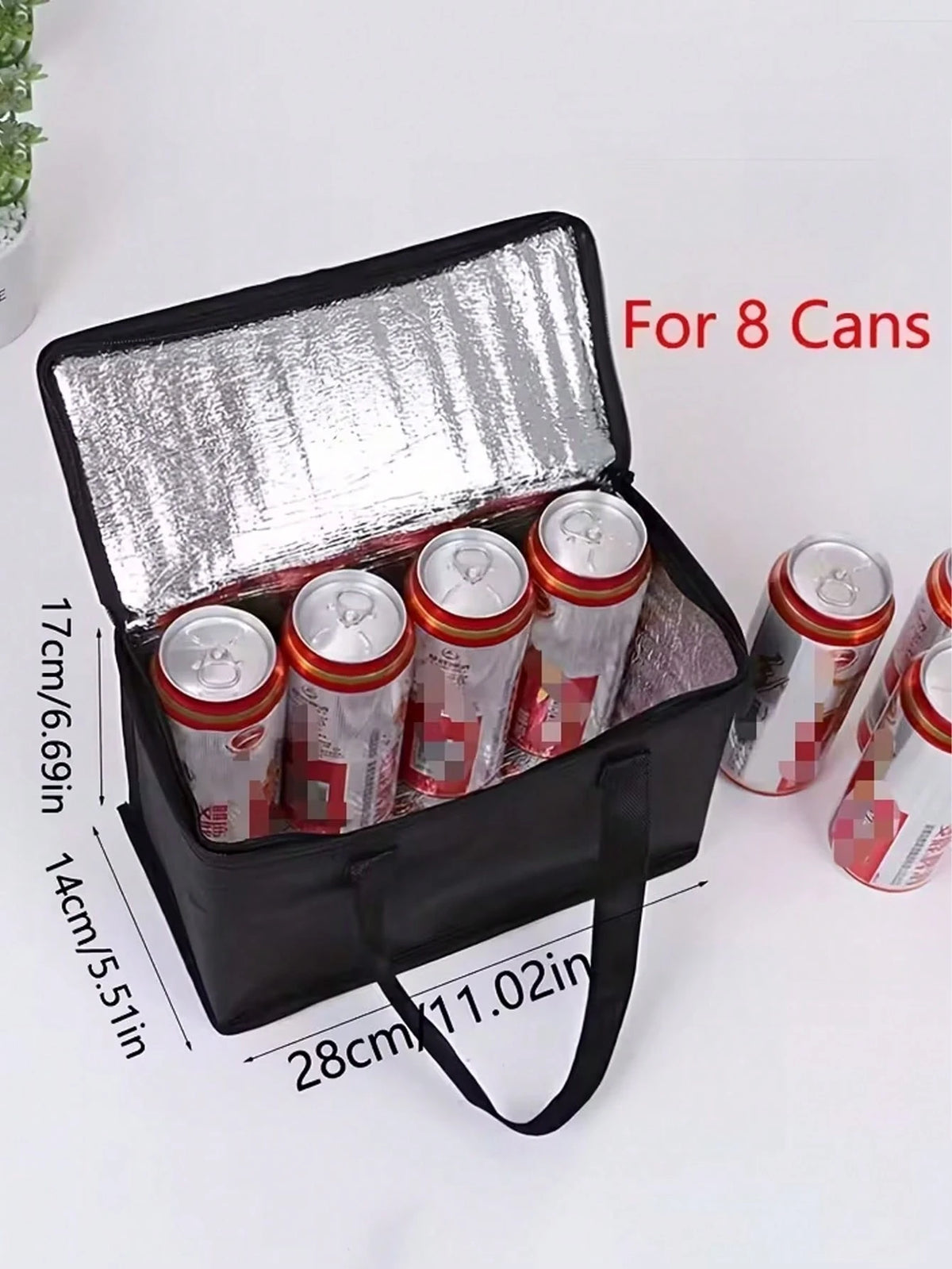 Insulated Cooler Bag For Drinks And Lunch- Portable Design Keeps Food And Drinks Fresh And Cold All Day, Non-Food Contact Material, Suitable For Summer Picnic, Camping, Beach, Available In Blue, Blac