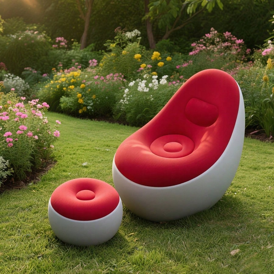 Intex Inflatable Super Lounge, Sofa+Footstool Combination, Inflatable Sofa Chair, Inflatable Lounge Chair, Adult Folding Air Chair, Inflatable Lazy Sofa Very Suitable For Rooms, Camping Or Families, I