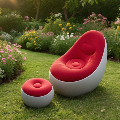 Intex Inflatable Super Lounge, Sofa+Footstool Combination, Inflatable Sofa Chair, Inflatable Lounge Chair, Adult Folding Air Chair, Inflatable Lazy Sofa Very Suitable For Rooms, Camping Or Families, I