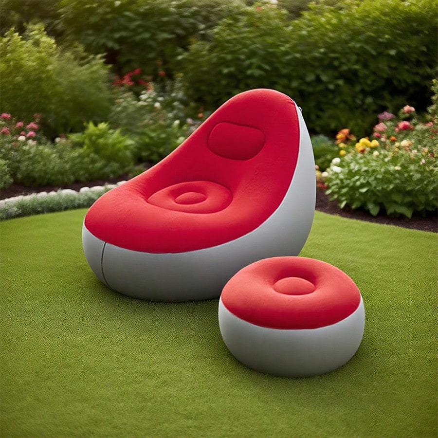 Intex Inflatable Super Lounge, Sofa+Footstool Combination, Inflatable Sofa Chair, Inflatable Lounge Chair, Adult Folding Air Chair, Inflatable Lazy Sofa Very Suitable For Rooms, Camping Or Families, I