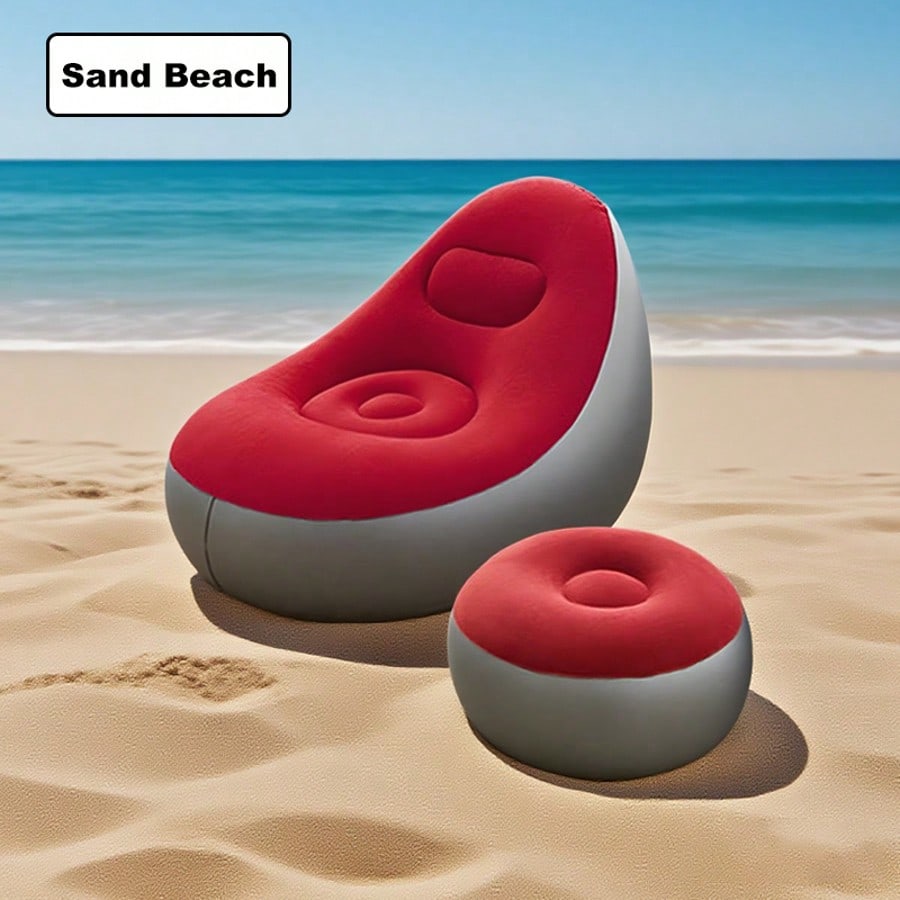 Intex Inflatable Super Lounge, Sofa+Footstool Combination, Inflatable Sofa Chair, Inflatable Lounge Chair, Adult Folding Air Chair, Inflatable Lazy Sofa Very Suitable For Rooms, Camping Or Families, I