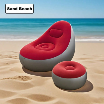 Intex Inflatable Super Lounge, Sofa+Footstool Combination, Inflatable Sofa Chair, Inflatable Lounge Chair, Adult Folding Air Chair, Inflatable Lazy Sofa Very Suitable For Rooms, Camping Or Families, I