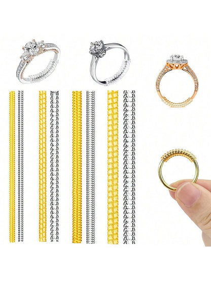 Invisible Ring Sizer- Non-Slip Silicone Ring Adjuster Fits Any Ring Size, Ring Protector For Loose Rings
