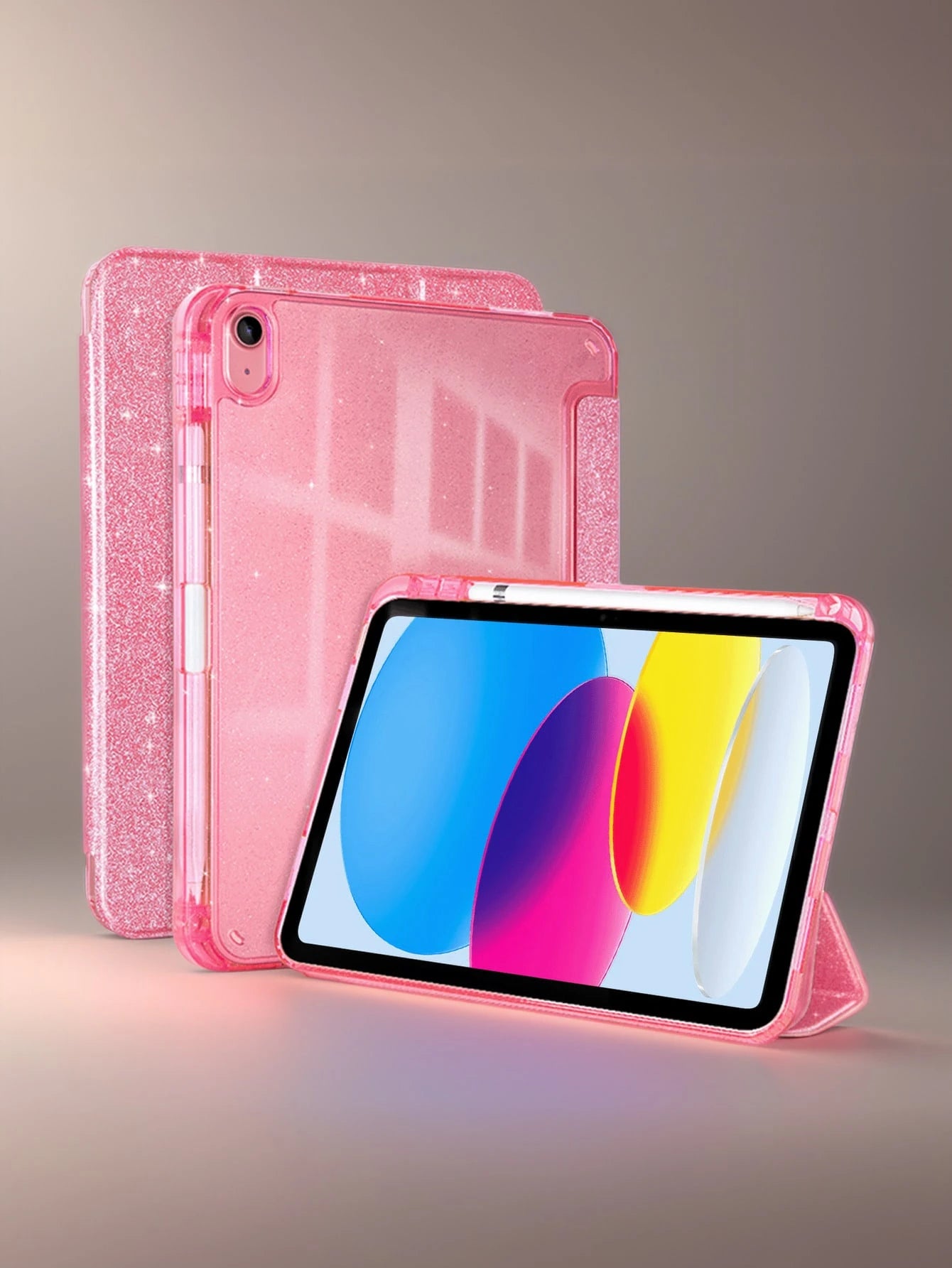 IPad Protective Case With Pen Slot, Compatible With IPad A16/2025, IPad 11th/10th Gen, Suitable For IPad Air 11/M3/M2 Smart Protective Case, Shiny Shell, Also Compatible With IPad Air 4/5