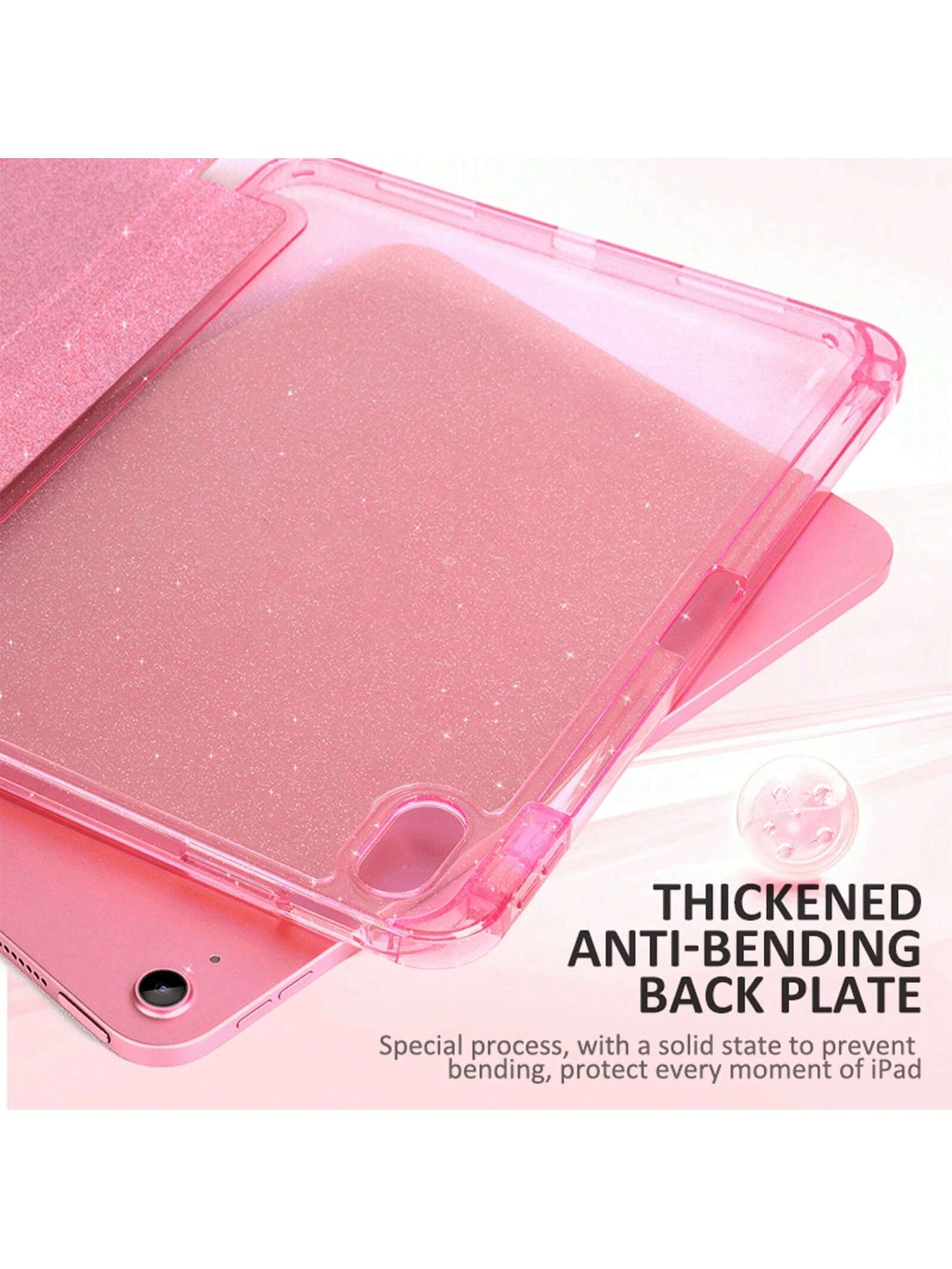 IPad Protective Case With Pen Slot, Compatible With IPad A16/2025, IPad 11th/10th Gen, Suitable For IPad Air 11/M3/M2 Smart Protective Case, Shiny Shell, Also Compatible With IPad Air 4/5