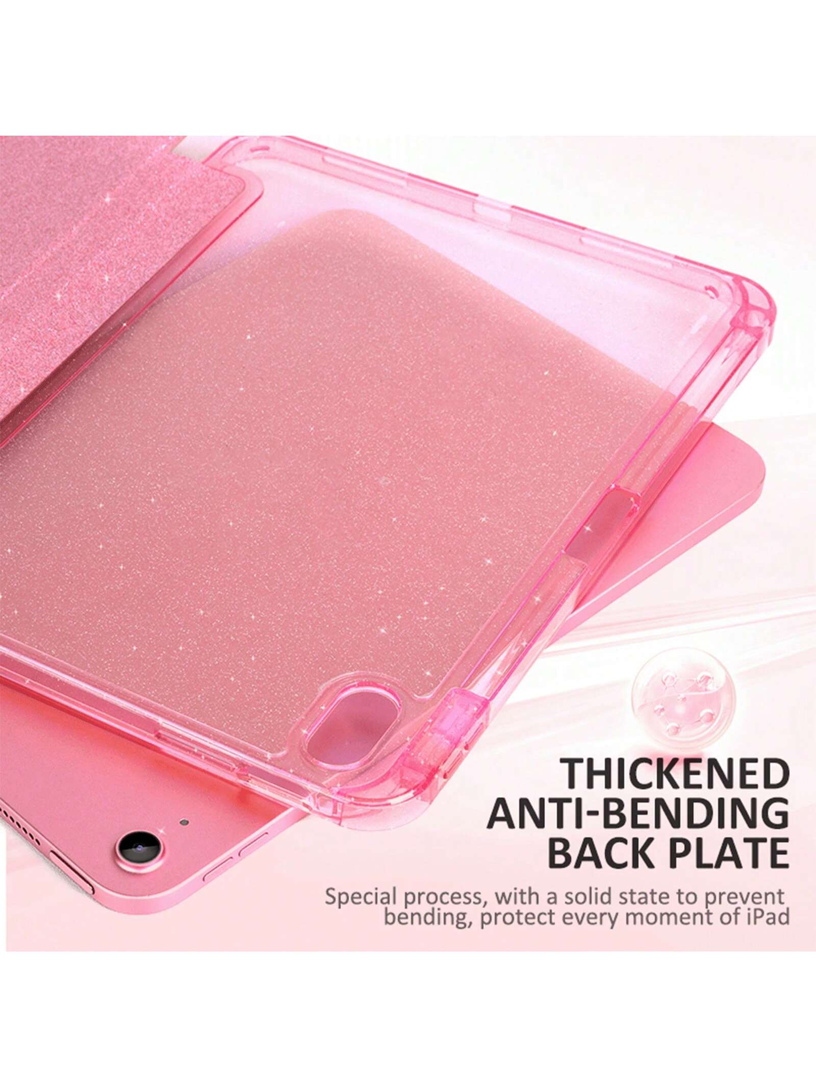 IPad Protective Case With Pen Slot, Compatible With IPad A16/2025, IPad 11th/10th Gen, Suitable For IPad Air 11/M3/M2 Smart Protective Case, Shiny Shell, Also Compatible With IPad Air 4/5