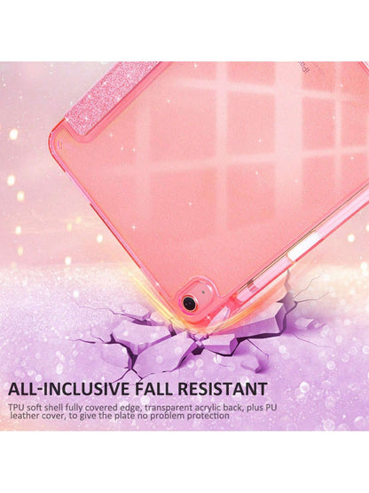 IPad Protective Case With Pen Slot, Compatible With IPad A16/2025, IPad 11th/10th Gen, Suitable For IPad Air 11/M3/M2 Smart Protective Case, Shiny Shell, Also Compatible With IPad Air 4/5