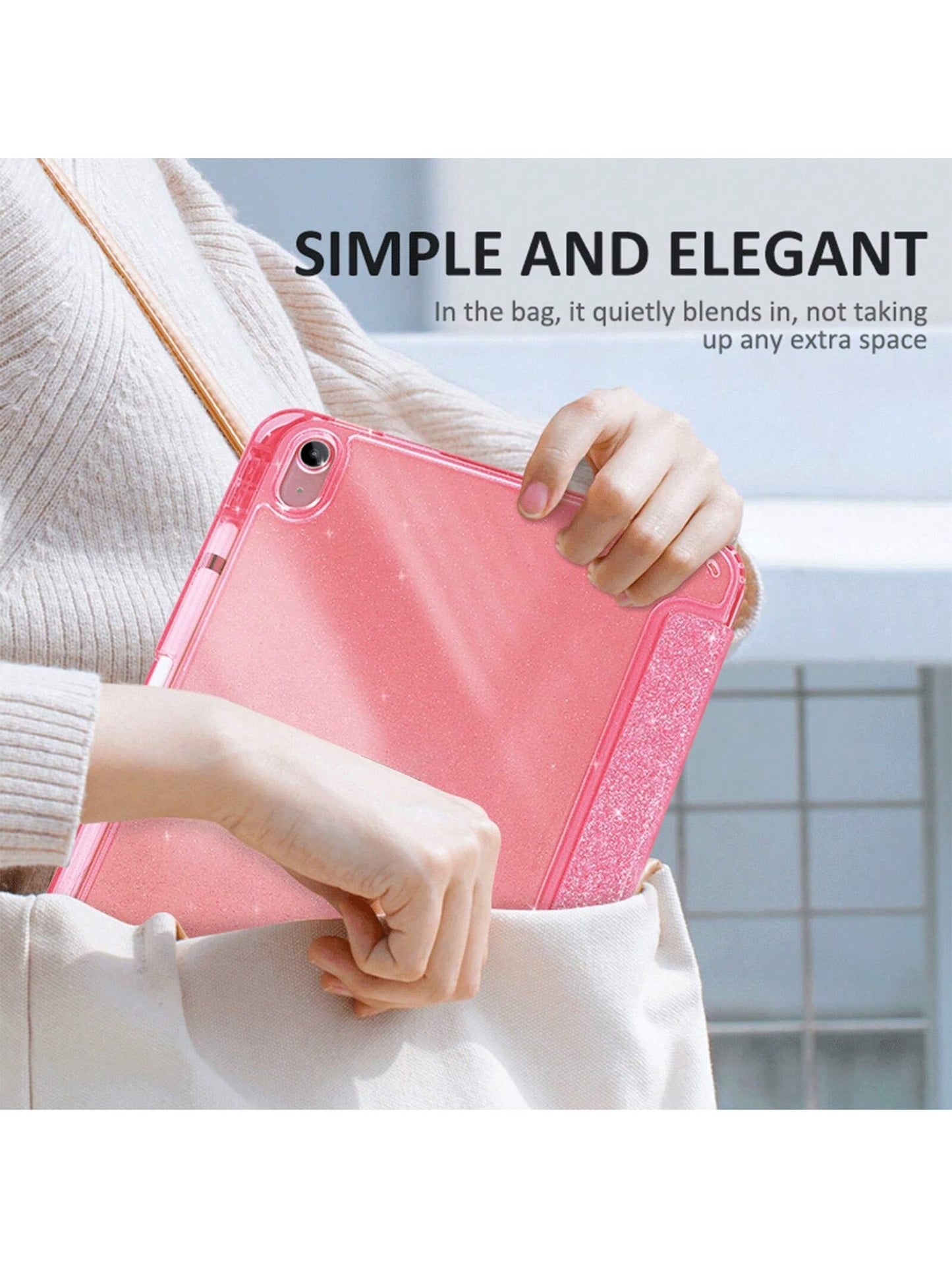 IPad Protective Case With Pen Slot, Compatible With IPad A16/2025, IPad 11th/10th Gen, Suitable For IPad Air 11/M3/M2 Smart Protective Case, Shiny Shell, Also Compatible With IPad Air 4/5