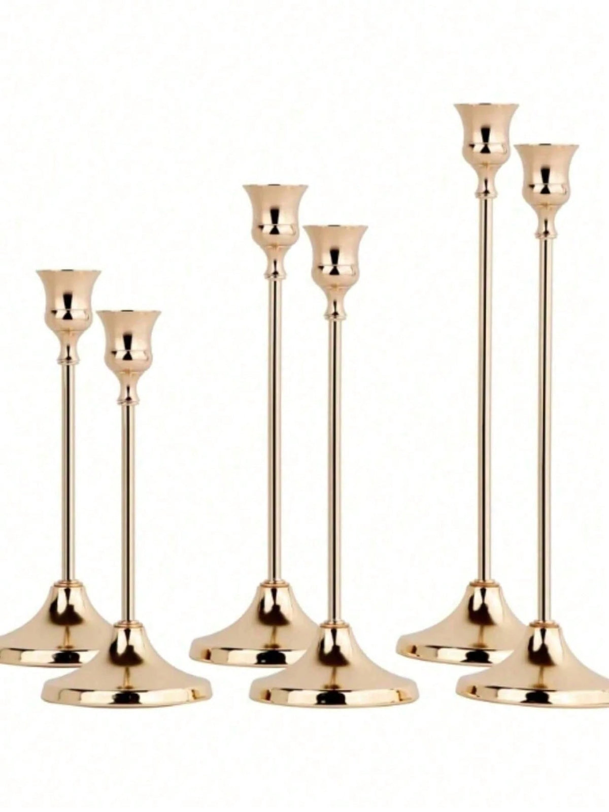 Iron Taper Candle Holder,Decorative Candle Stand- Candlestick Holder For Wedding, Dinning, Party- Antique Brass,Fireplace Decor Candelabra Table Decor Pillar Candle Holder For Wedding,Home Decor, Ho