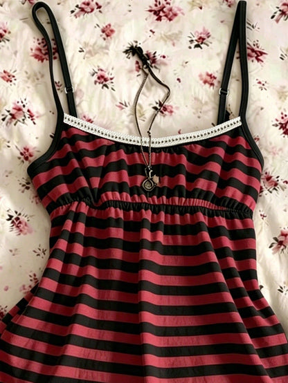 IslaSuriya Summer Casual Retro Y2K Striped Women's Camisole Tank Top