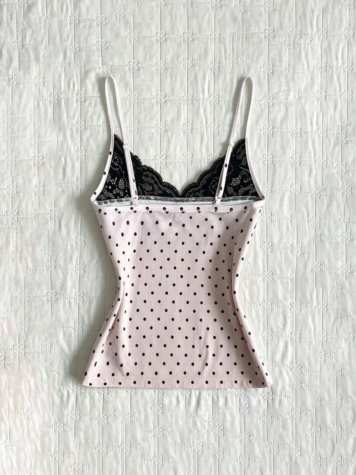 IslaSuriya Women's Summer Polka Dot Lace Collar Camisole