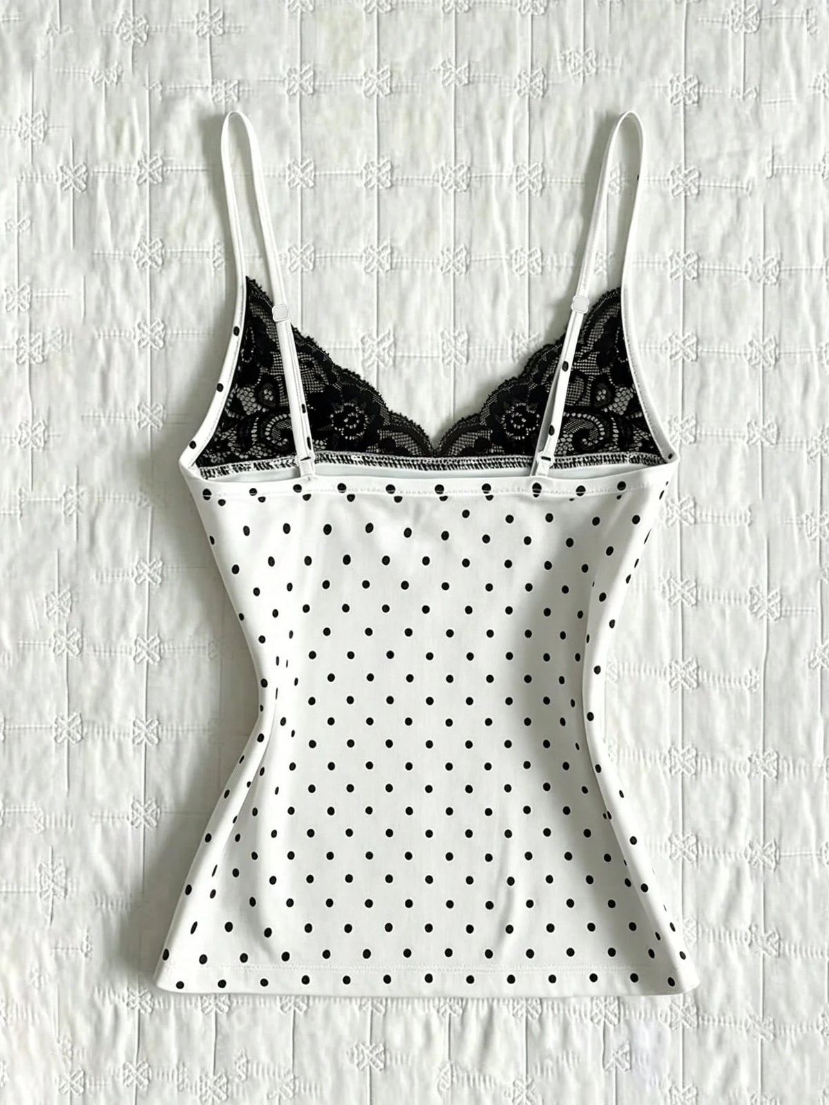 IslaSuriya Women's Summer Polka Dot Lace Collar Camisole
