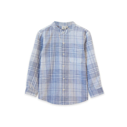 James Shirt - Blue-slub Check