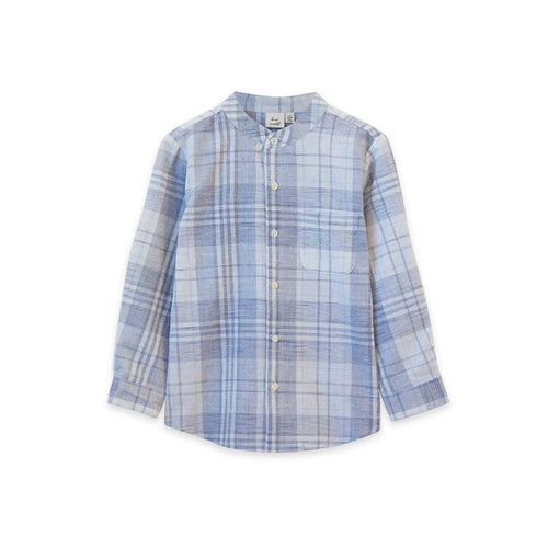 James Shirt - Blue-slub Check