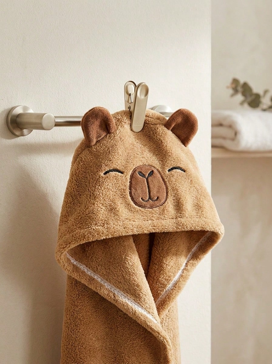Joivida 1 Pc Cute Cartoon Capybara Plush Dry Hair Cap Good Absorbent Quick Dry Coral Velvet Shower Cap For Women Kawaii Hair Towel Home Bathroom Decor Summer Back To