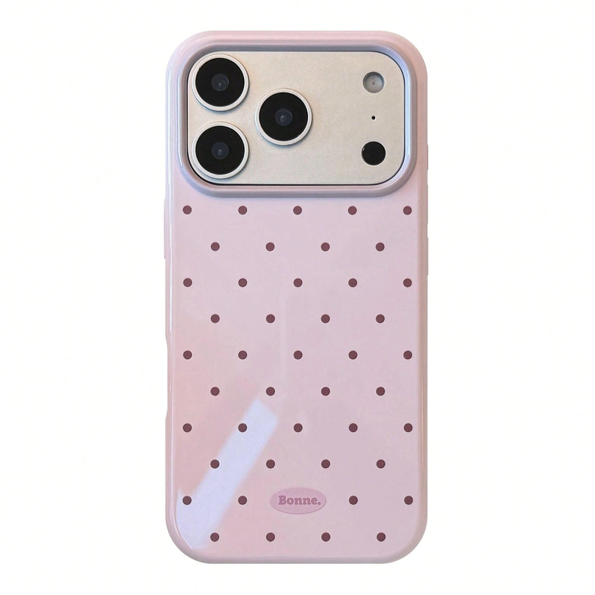Kavenfort Fashionable INS Style Polka Dot Phone Case, Compatible With 17, 16 Pro, Anti-Drop 15, Macaron Color Block 14, Soft Case 13, Girly, Geometric, Minimalist, Fresh & Simple, Color Block Style, N