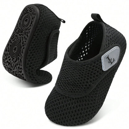 Kids Adjustable Strap Aquatic Shoes- Lightweight, Comfortable And Breathable, Perfect For Spring And Summer, Suitable For Casual, Beach, Swimming