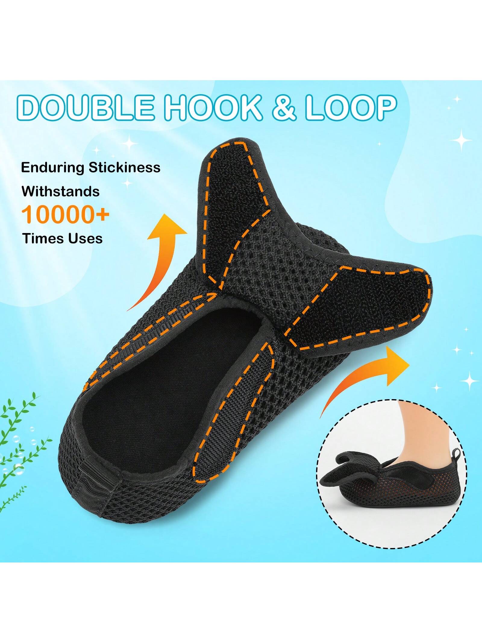Kids Adjustable Strap Aquatic Shoes- Lightweight, Comfortable And Breathable, Perfect For Spring And Summer, Suitable For Casual, Beach, Swimming