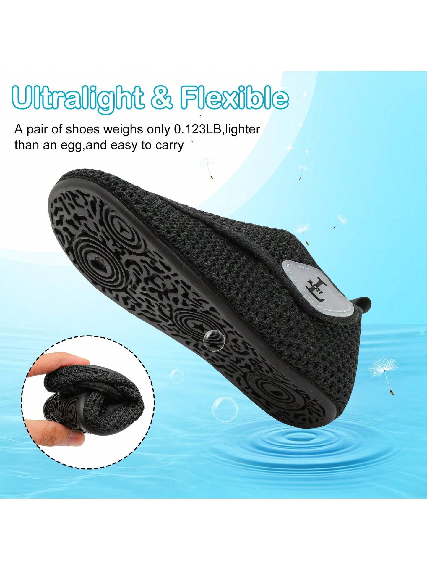 Kids Adjustable Strap Aquatic Shoes- Lightweight, Comfortable And Breathable, Perfect For Spring And Summer, Suitable For Casual, Beach, Swimming