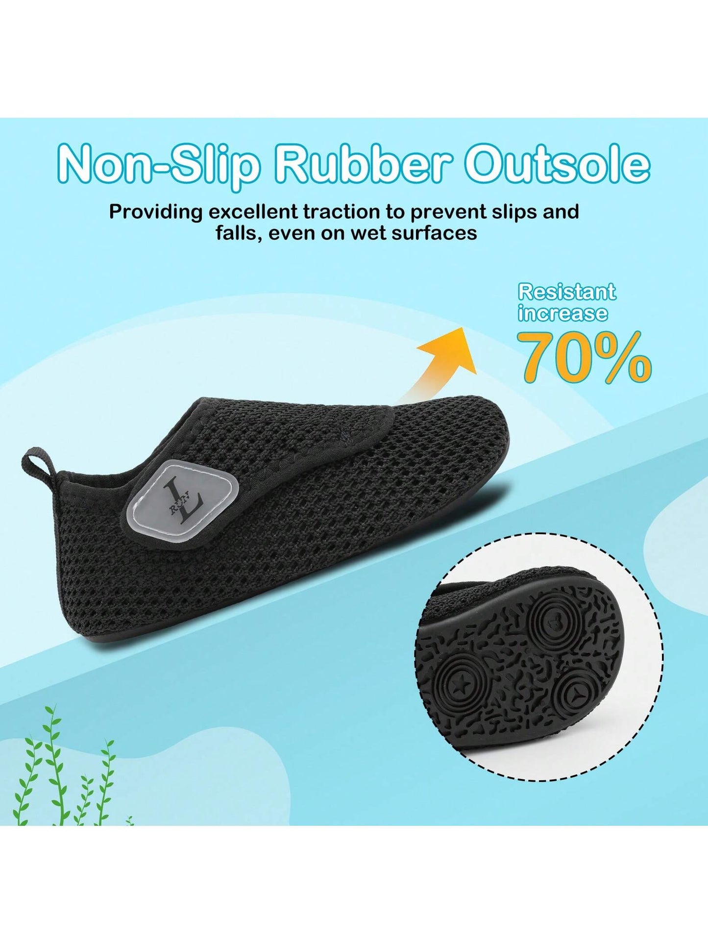 Kids Adjustable Strap Aquatic Shoes- Lightweight, Comfortable And Breathable, Perfect For Spring And Summer, Suitable For Casual, Beach, Swimming