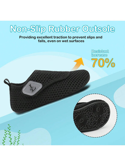 Kids Adjustable Strap Aquatic Shoes- Lightweight, Comfortable And Breathable, Perfect For Spring And Summer, Suitable For Casual, Beach, Swimming