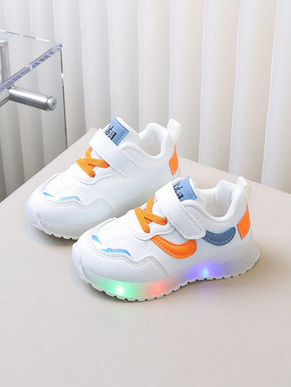 Kids Fashion Versatile LED Lighting Sports Shoes, For Spring & Autumn