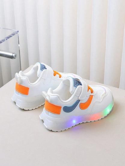 Kids Fashion Versatile LED Lighting Sports Shoes, For Spring & Autumn