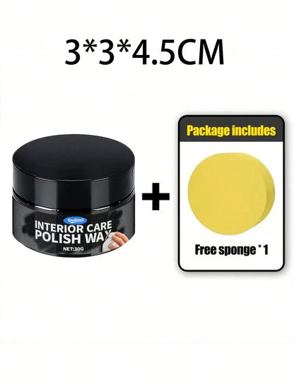 KineShineX Car Interior Polishing And Repair Paste, Car Scratch Repair Wax, Polishing And Repair Paste For Car Interior Leather Seats, Dashboard, Steering Wheel And Center Console, Car Tire Polish, Ca