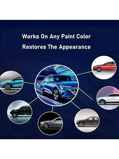 KineShineX Car Scratch Repair Paste, Car Wheel Rim Refurbishment Paste, Wear Mark Repair Paste, Plastic Trim Scratch Repair Polishing Paste, Car Accessories; Includes Car Cleaning Sponge
