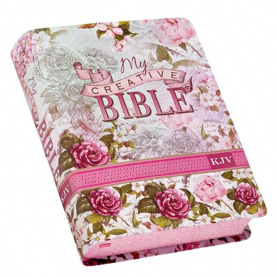 KJV Holy Bible, My Creative Bible, Faux Leather Flexcover- Ribbon Marker, King James Version, Pink Floral (KJV Creative Editions)