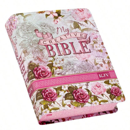 KJV Holy Bible, My Creative Bible, Faux Leather Flexcover- Ribbon Marker, King James Version, Pink Floral (KJV Creative Editions)