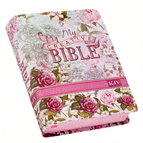 KJV Holy Bible, My Creative Bible, Faux Leather Flexcover- Ribbon Marker, King James Version, Pink Floral (KJV Creative Editions)