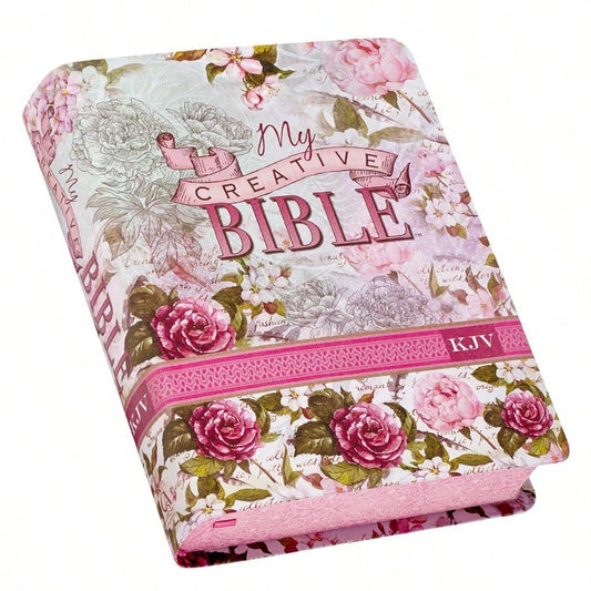 KJV Holy Bible, My Creative Bible, Faux Leather Flexcover- Ribbon Marker, King James Version, Pink Floral (KJV Creative Editions)