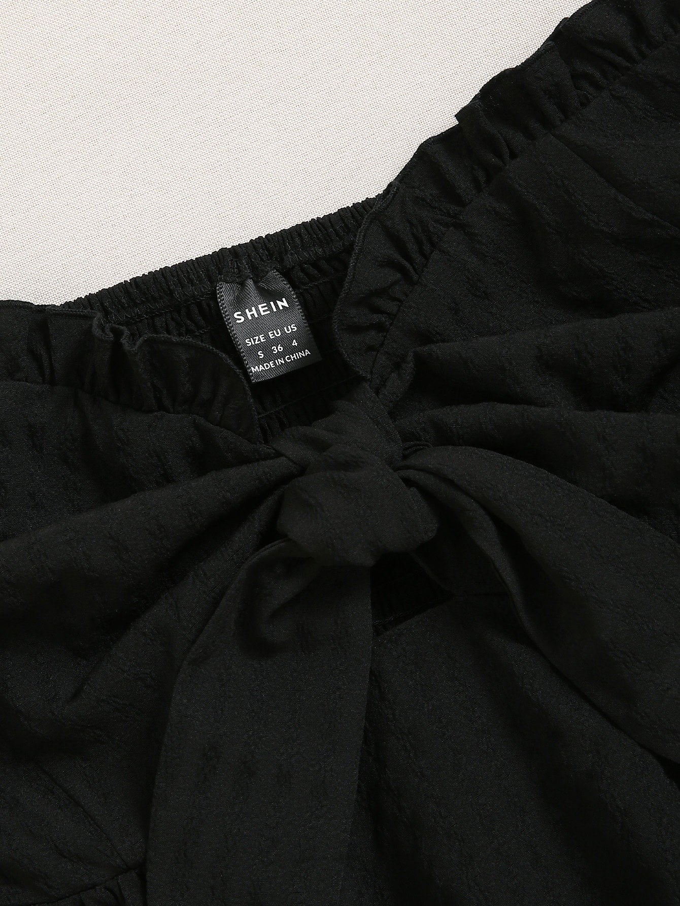 Knot Bust Frill Trim Shirred Back Tube Top